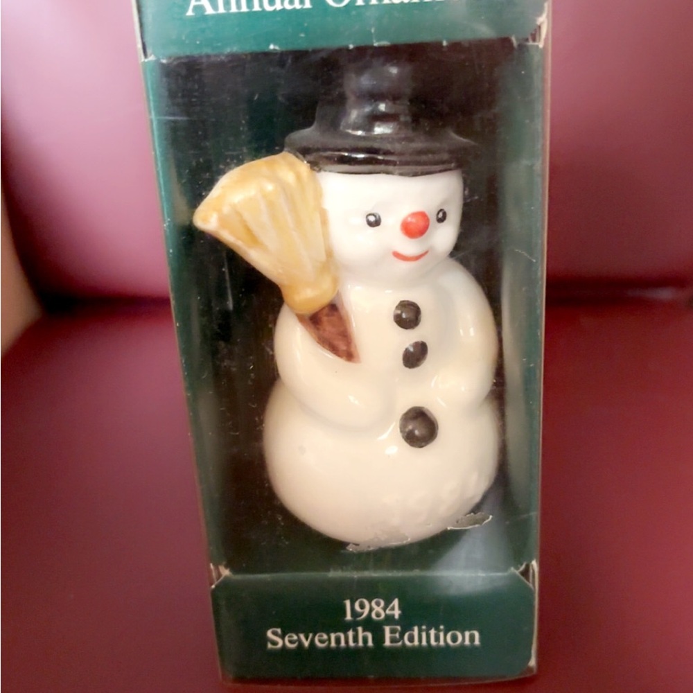 Charming Snowman Ornament with Broom